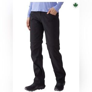 Women’s MEC Black Terrena Stretch Convertible Pants Size 6